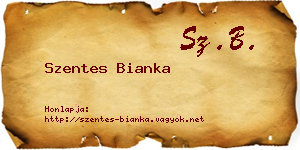 Szentes Bianka névjegykártya
